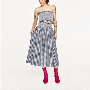 Gingham Check Skirt and Top